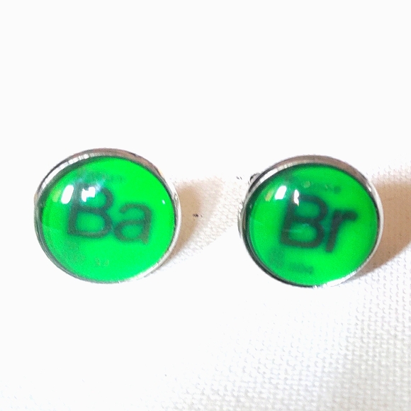 NEW Cufflinks (Ba / Br) Breaking Bad! Silver Metal Alloy. Bullet Back. Gift Box! - Picture 5 of 6